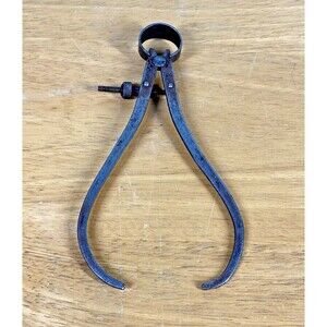 Vintage WLC 6-inch Flat Leg Outside Spring Caliper Machinist Tool READ